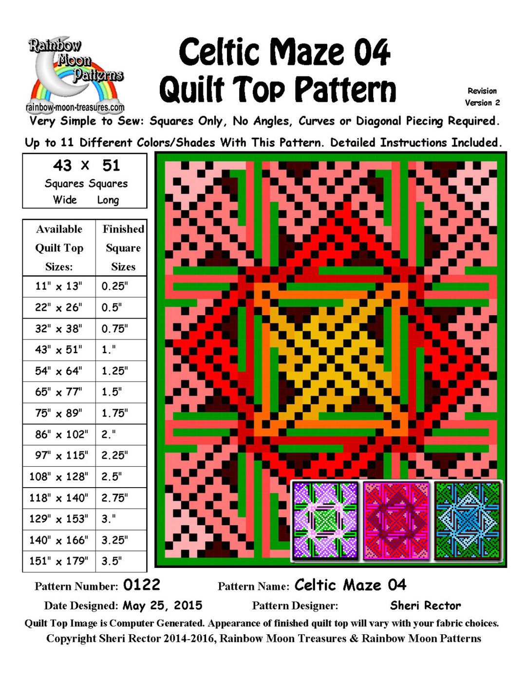 0124 Celtic Maze 06 Quilt Pattern 