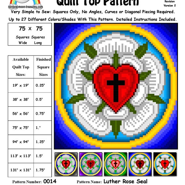 0014 Luther Rose Seal Quilt Pattern