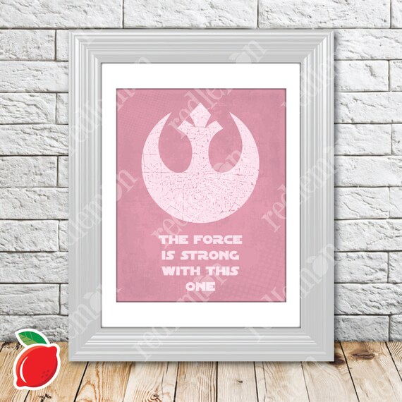 Star Wars Rebellion Symbol Sentiment Girls Nursery Print Etsy