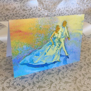 Kaart Franse bruiloft Joie de vivre kaart van 5 x 7 inch