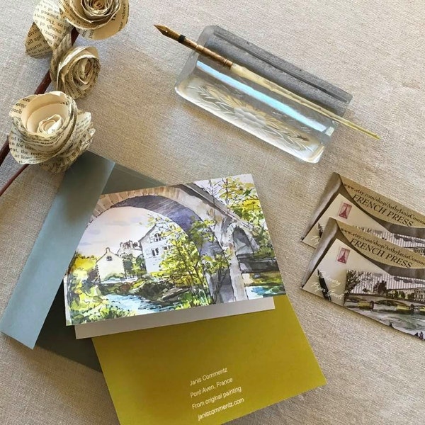 Notecards of Gauguin's Pont Aven, France. (set of 3)  (ecru envelopes included.