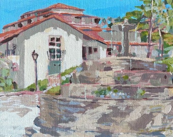 Painting - Malaga Cove Library 8” x10” unframed