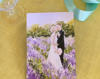 Card Lavender Fields Kiss 5"x7" card