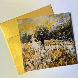 Carte de mariage d'automne de 5 x 5 po.