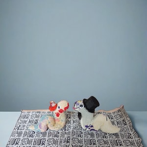 Original motif mini snake dolls made from vintage Japanese kimono: crepe fabrics from the Showa and Taisho periods.