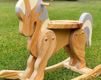 Wooden Rocking Horse For Toddler Rocker Ride On Toy Baby Shower Gift Kids Room Decor Nursery Decoration