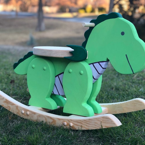 Dragon Childrens Rocker Handmade Wood Rocker Baby Shower - Etsy