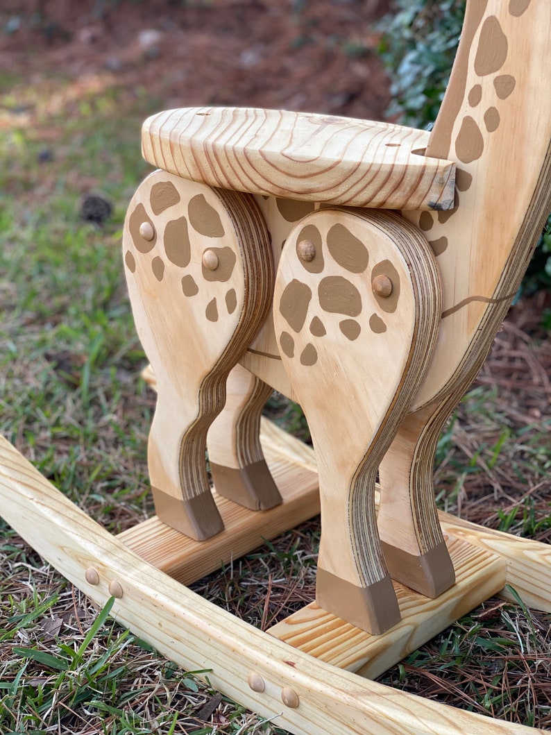 Giraffe Rocker Rocking Horse Wood Rocker Giraffe Baby Gift Etsy