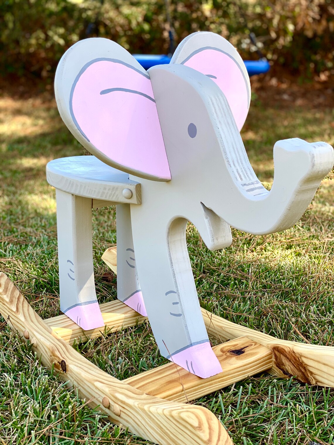 Elephant Rocker Elephant Rocking Horse Wood Rocker Baby Shower - Etsy