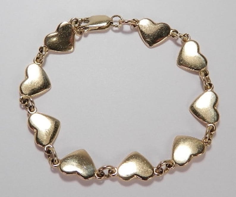 Vintage 14k Ja James Avery Hearts Link Bracelet RETIRED | Etsy