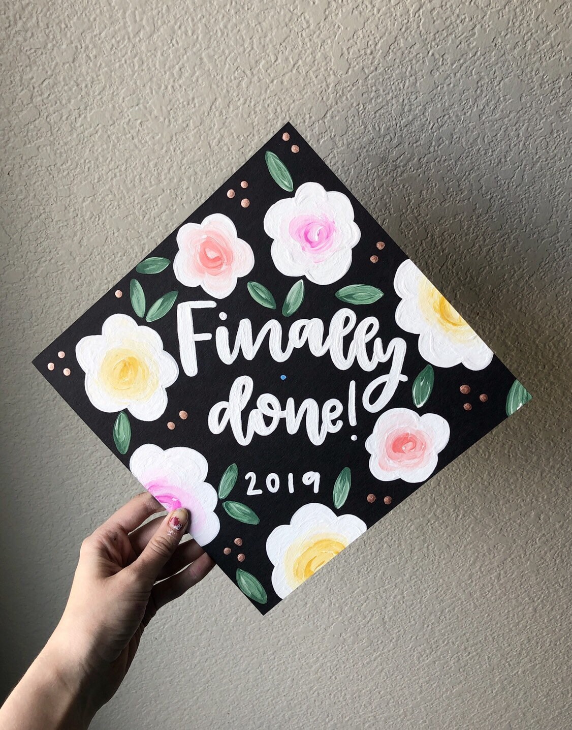 Painted Graduation Cap Custom Graduation Cap Topper Teacher Etsy