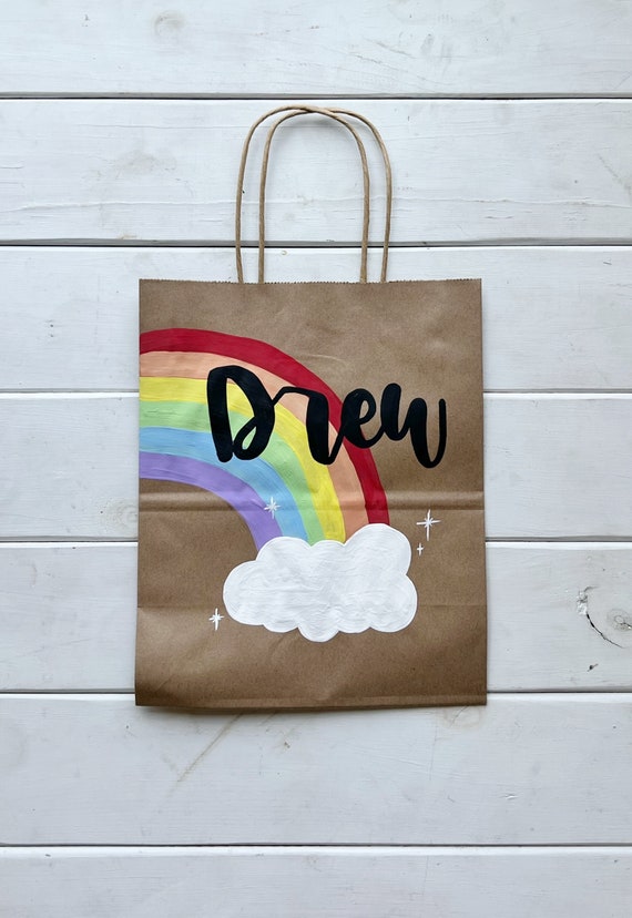 Custom gift bag- personalized gift bag- lettered gift bag- kraft gift bag- custom name bag- wedding gift bad- bridesmaids gift- custom
