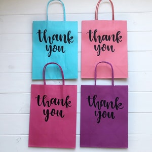 Thank You Gift Bag- Gift Bag- Thank You Custom Hand Lettered Gift Bag ...
