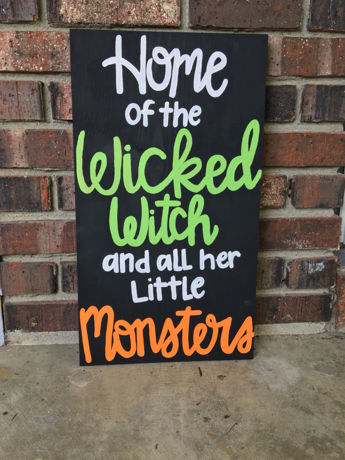 Halloween Sign- Halloween Porch Sign- Home of the Wicked Witch and All ...