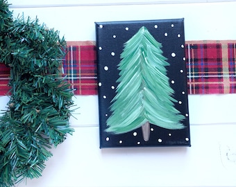 Mini christmas sign- christmas tree sign- tier tray sign- mini holiday sign- farmhouse christmas- holiday decor shelf sitter- christmas sign