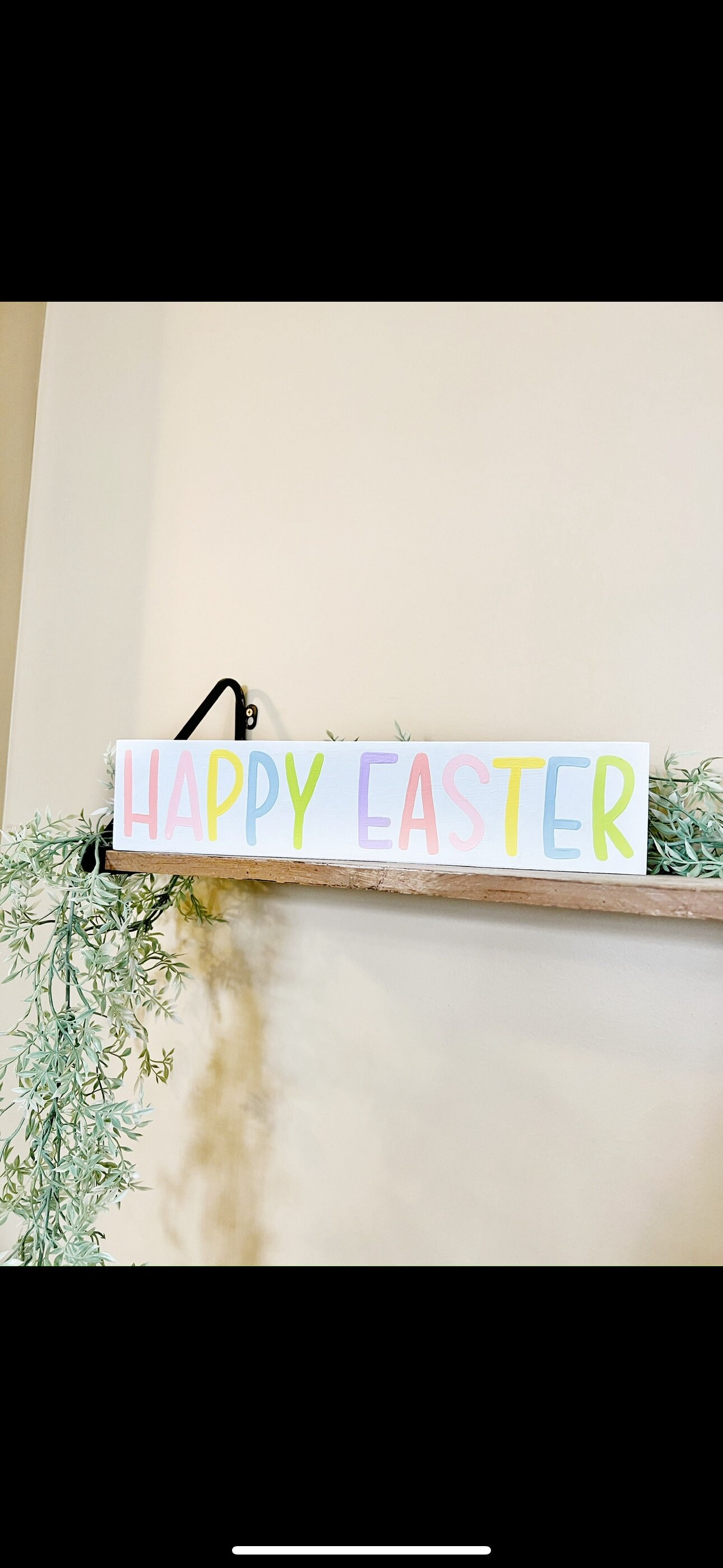 Easter Sign- Happy Easter Sign- Easter Decor- Happy Easter- Pastel ...