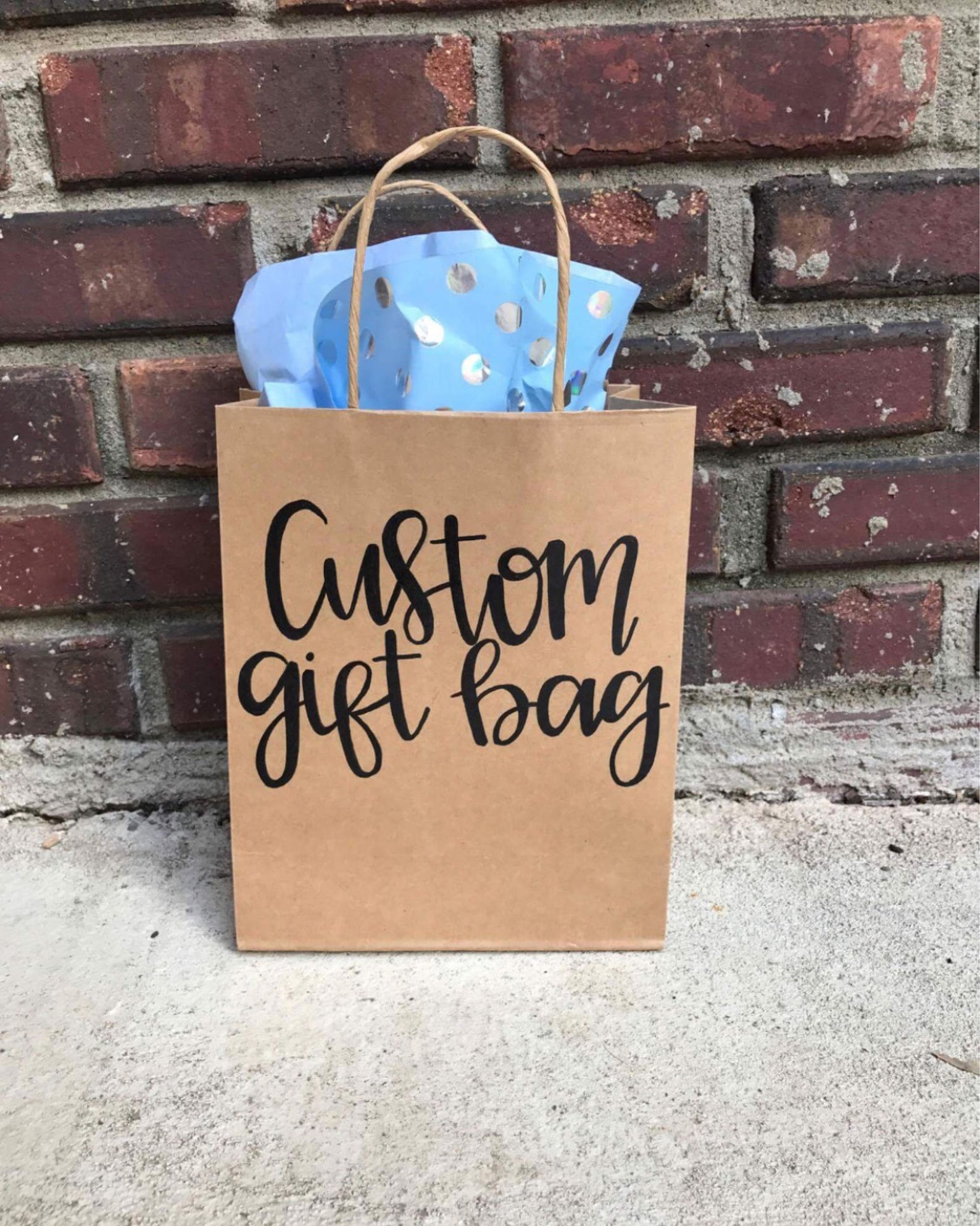 Custom gift bag personalized gift bag lettered gift bag Etsy