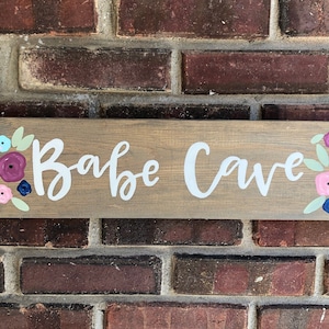 Babe cave- babe cave wood sign- custom colors- dorm room- dorm room sign- girls room- sisters sign shared room- dorm room decor- babe cave-