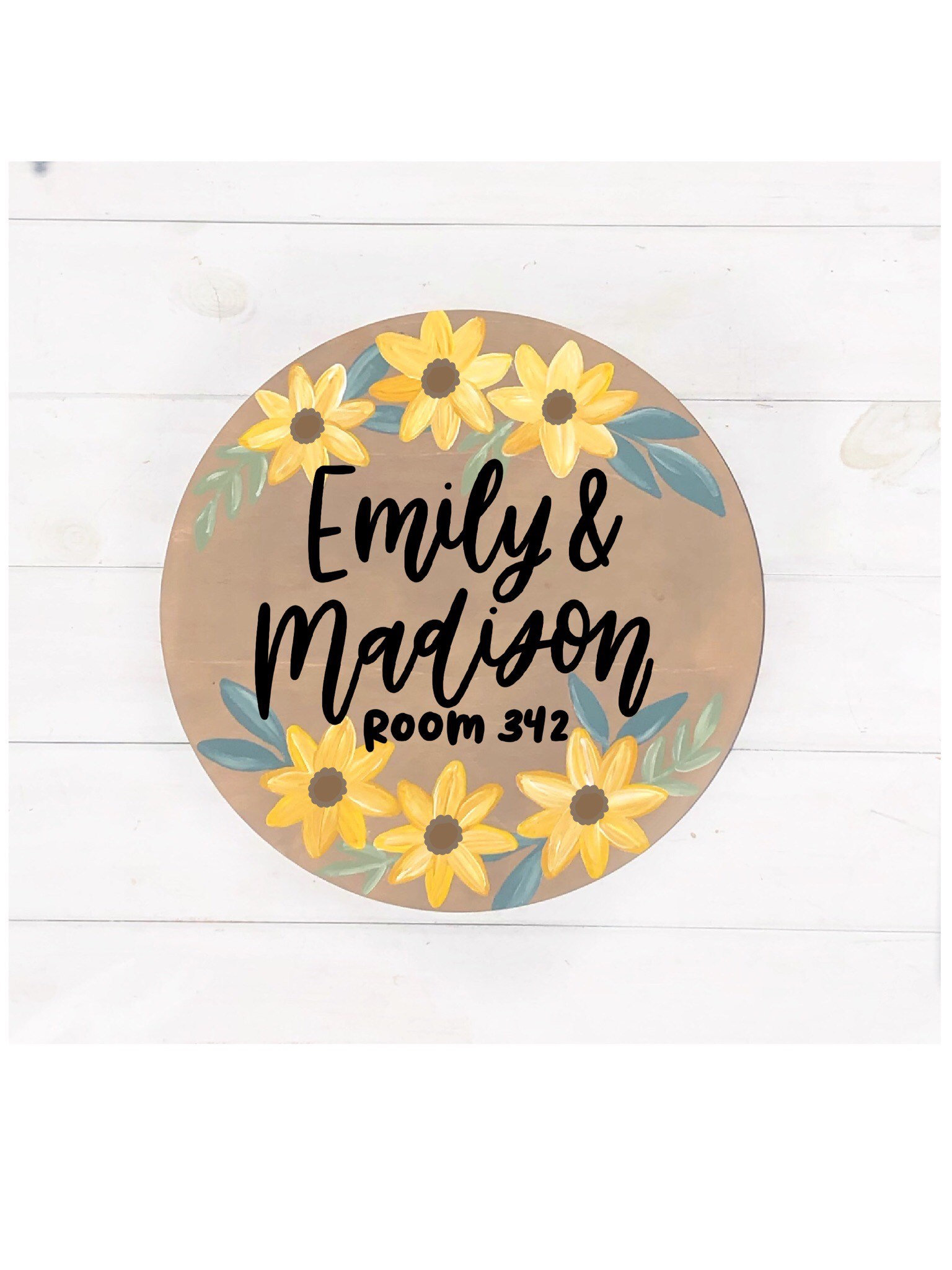 Dorm Room Door Sign Dorm Name Sign Round Sign Door Hanger Etsy UK