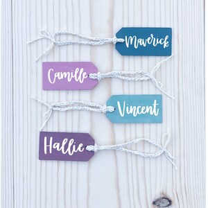 Boho Christmas- boho Stocking name tags- name tags for stockings- personalized name tags for stockings- hand lettered- black and white- boho