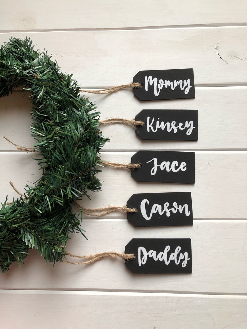 Stocking Name Tags Name Tags for Stockings Personalized Name Etsy