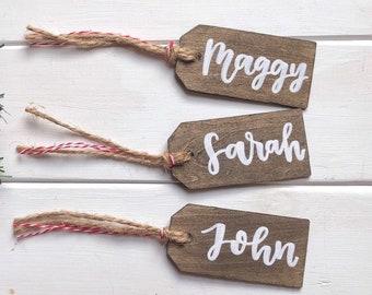Easter name tag- wooden name tag Easter basket name tag- personalized wood Easter tag- custom Easter name tag- wood tag- hand lettered name
