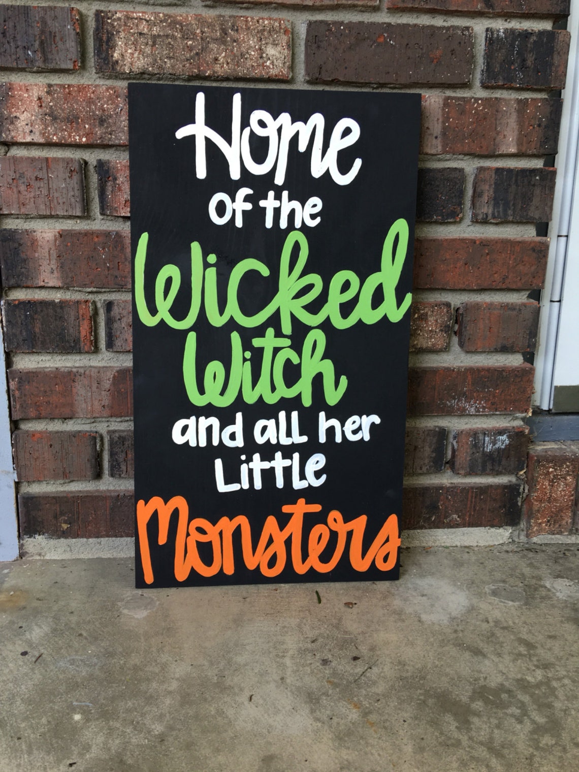 Halloween Sign- Halloween Porch Sign- Home of the Wicked Witch and All ...