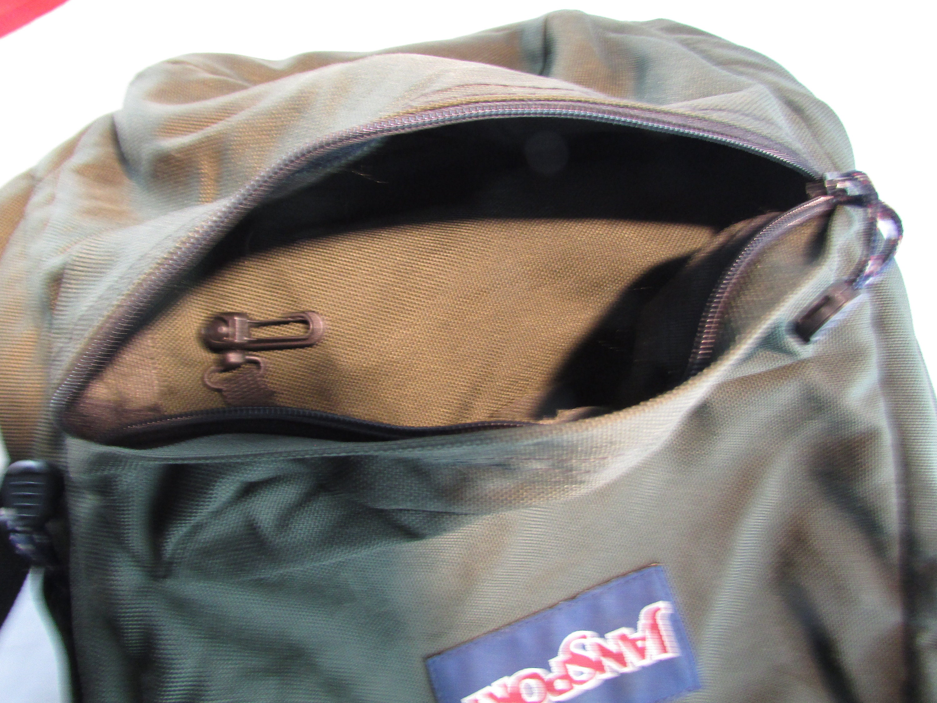 Vintage Jansport Tire Bottom Green Backpack hard find! Vintage 1990s Jansport Green Backpack Black Rubber Tire  main image 2