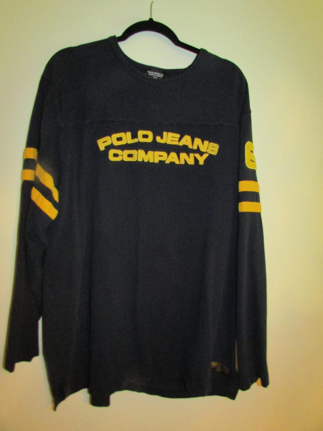 Ralph Lauren POLO JEANS COMPANY Logo sweatshirt, men's XL size cotton gray type Vintage Second Hand