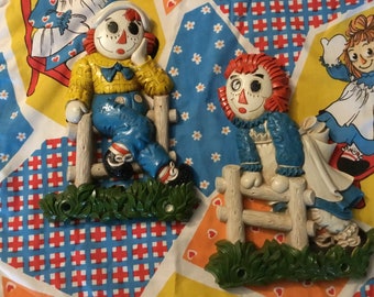 Vintage Raggedy Ann & Andy Framed Picture - Etsy
