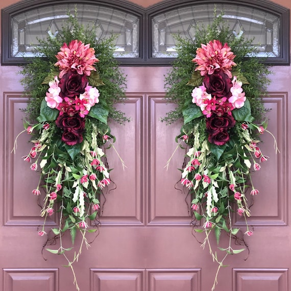 Double Door Swags Teardrop Door Swags Front Door Swags Etsy