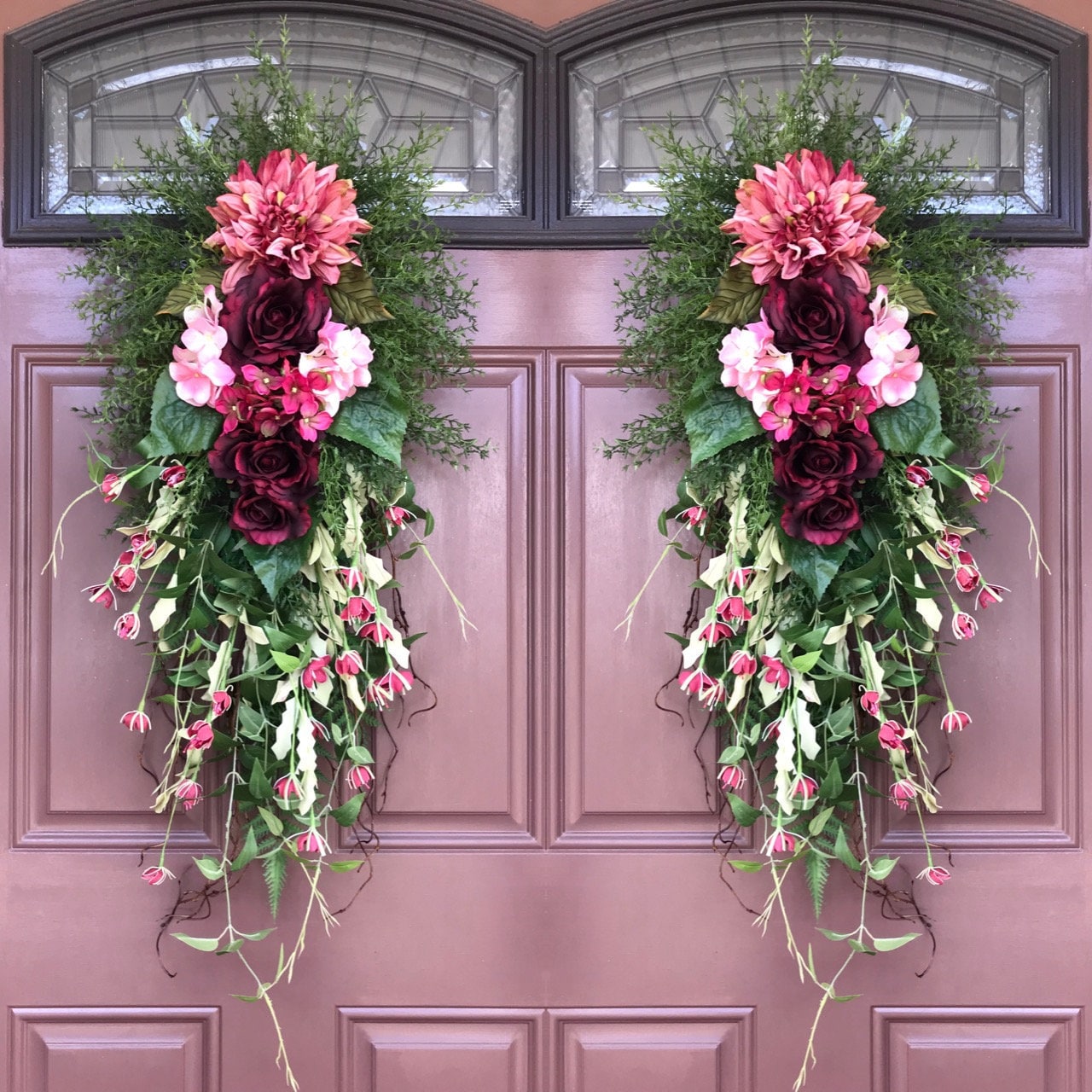 Double Door Swags Teardrop Door Swags Front Door Swags Etsy