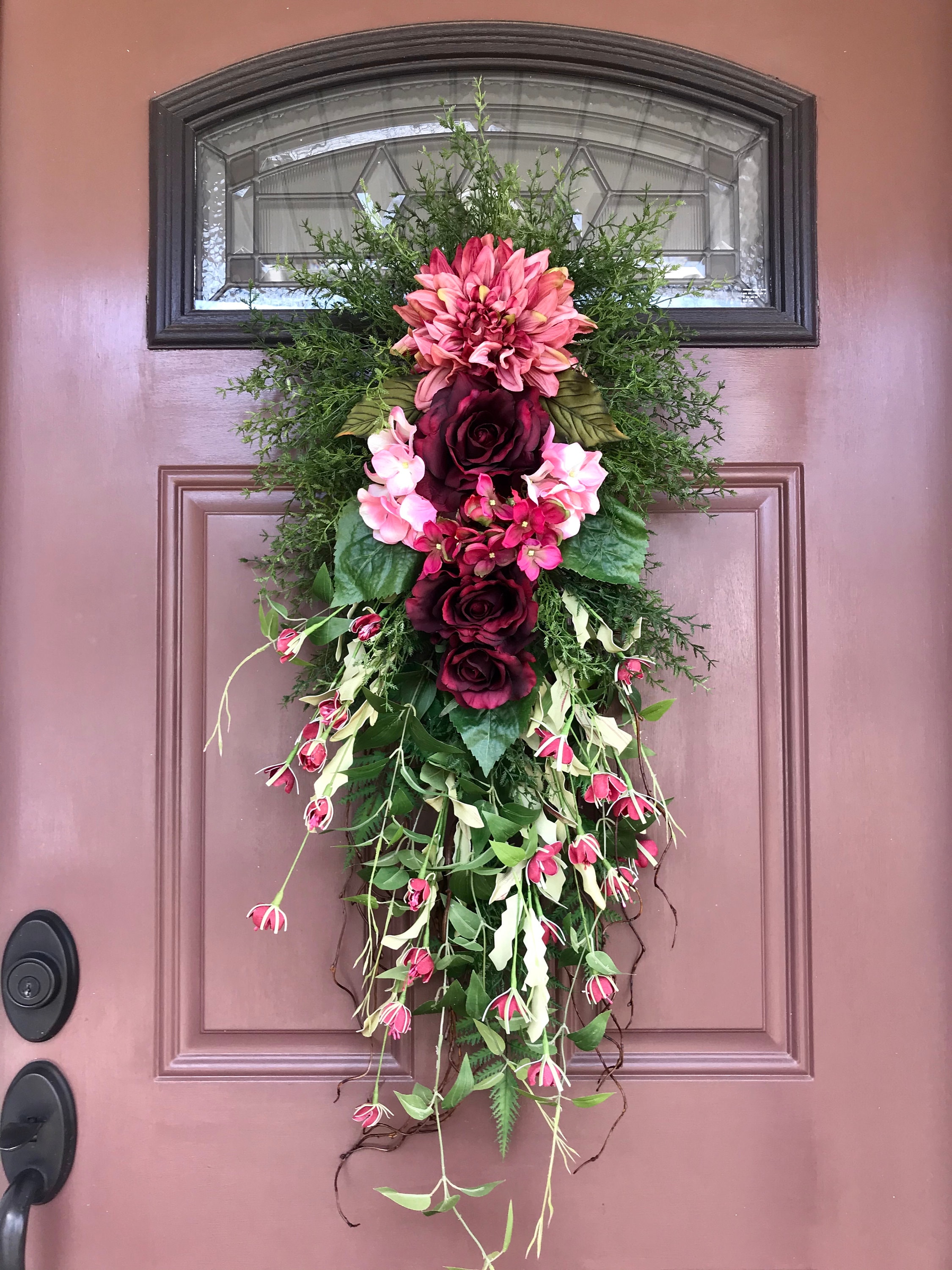 Double Door Swags Teardrop Door Swags Front Door Swags Etsy