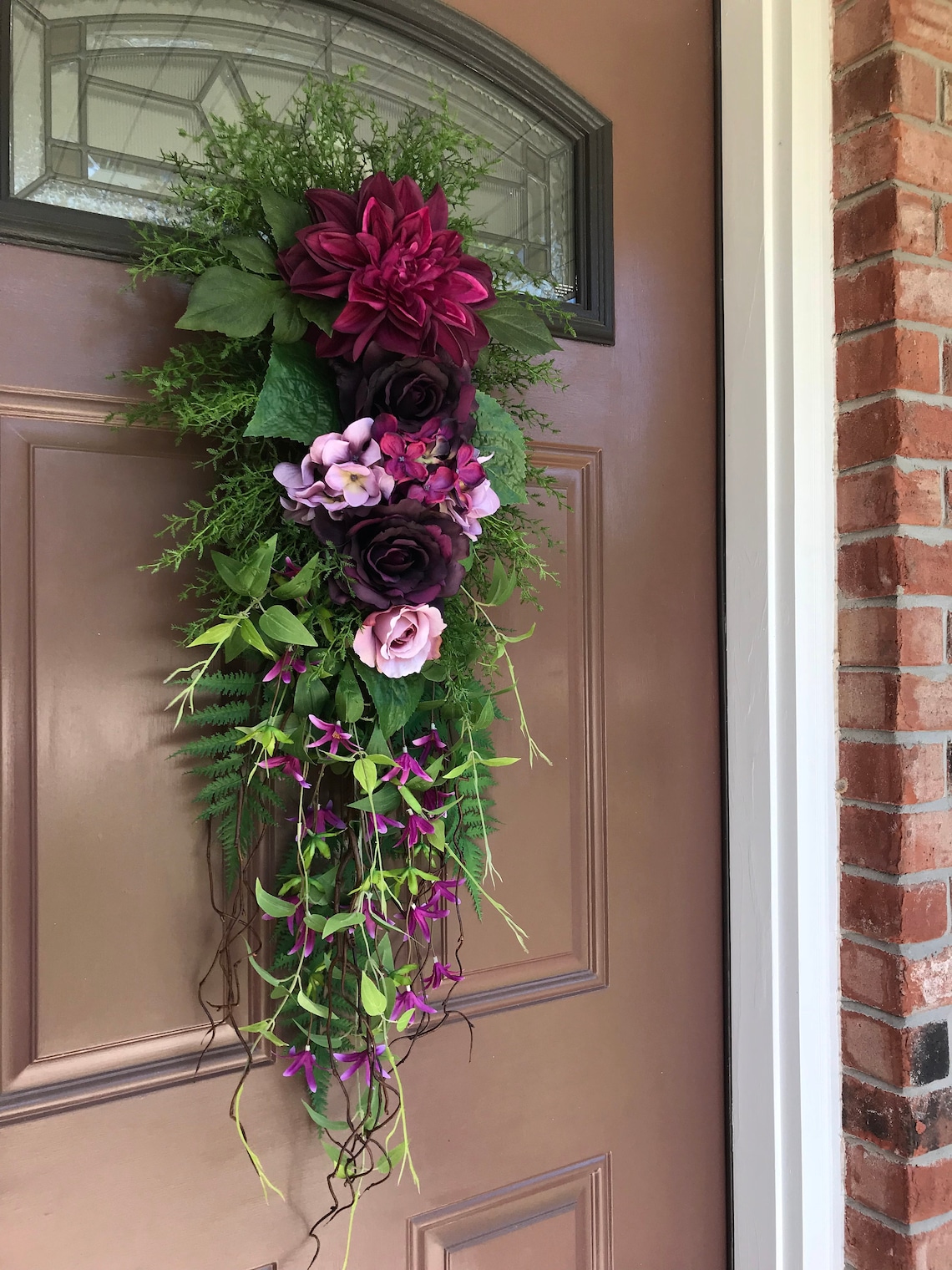 Spring Teardrop Swag Elegant Swag For Door Summer Door Swag Etsy