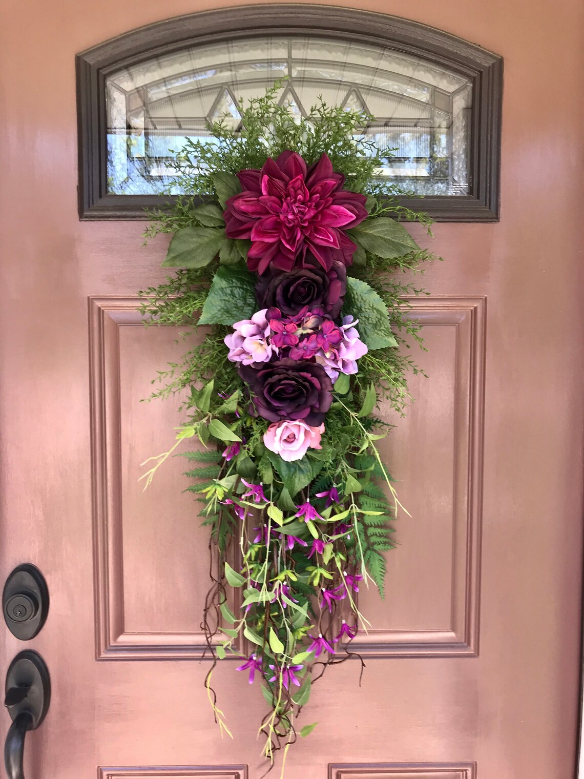 Spring Teardrop Swag Elegant Swag For Door Summer Door Swag Etsy