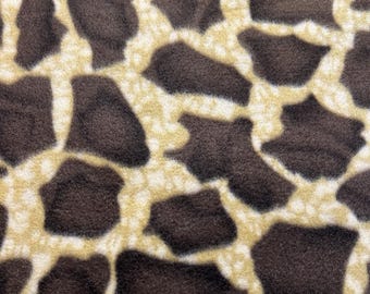 PELTs Overstock Fleece Fabric by the yard 60” width - Giraffe Print