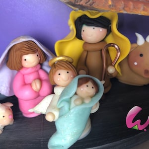 Nativity in cold porcelain