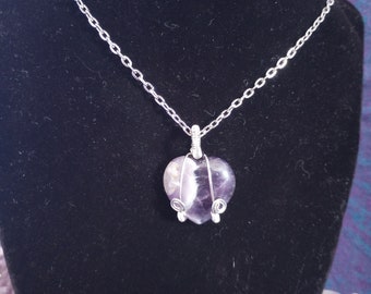 Amethyst Heart Pendant