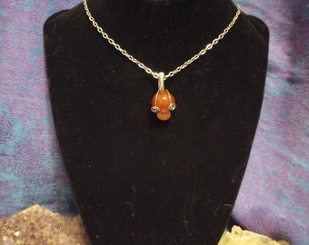 Carnelian Mushroom Pendant