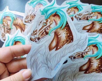 Cairn Horse Vinyl Stickers - Glossy and Holographic