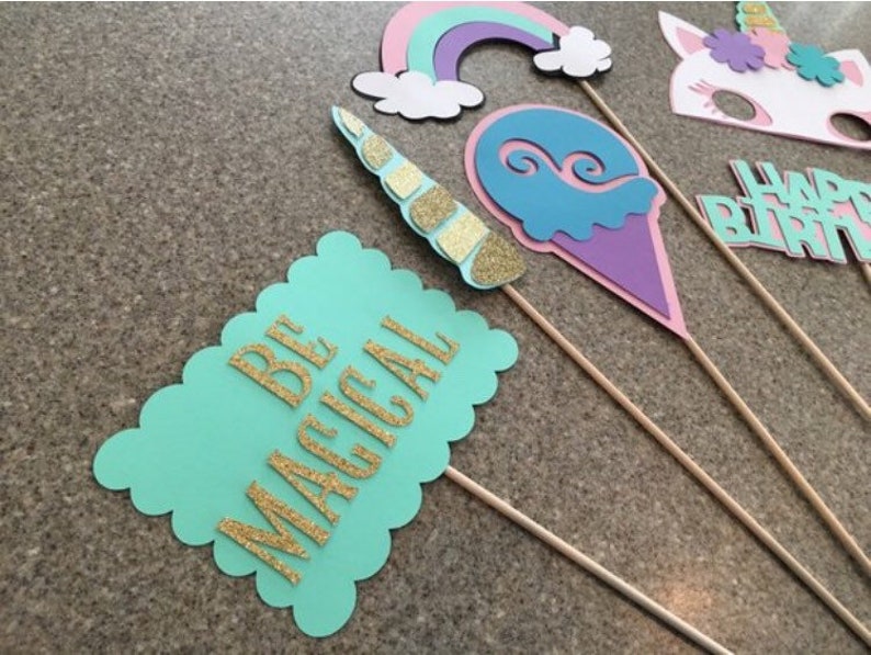 photo props gold unicorn Unicorn Photo props unicorn centerpiece photo booth props unicorn props unicorn party decor