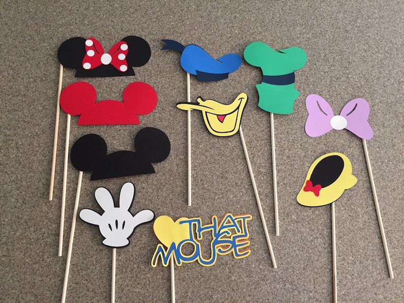 DISNEY Photo Booth Props disney centerpieces mickey mouse Etsy