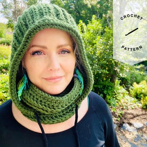CROCHET PATTERN | Inode Hooded Cowl Crochet Pattern | PDF Download | Crochet Hooded Cowl | Crochet Hood Cowl Pattern