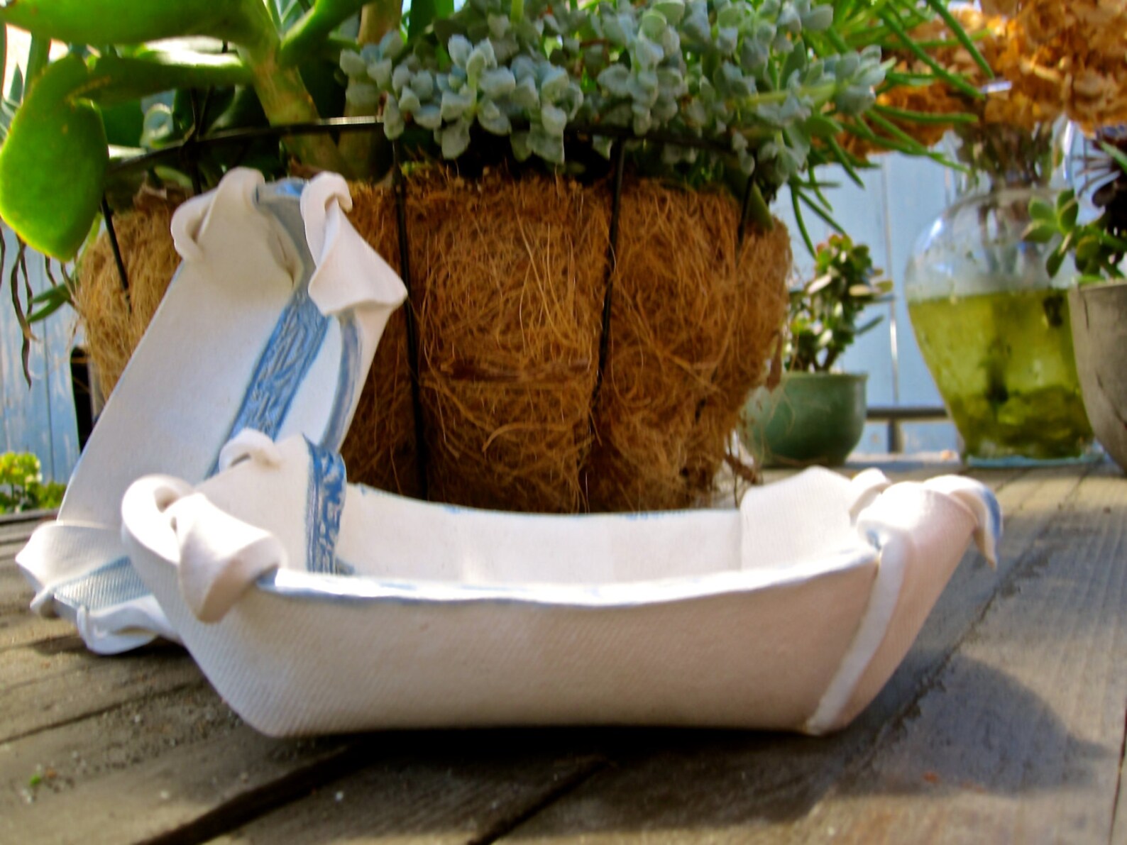 Blue and White Turtle Shell Bowls Set of 2 Etsy