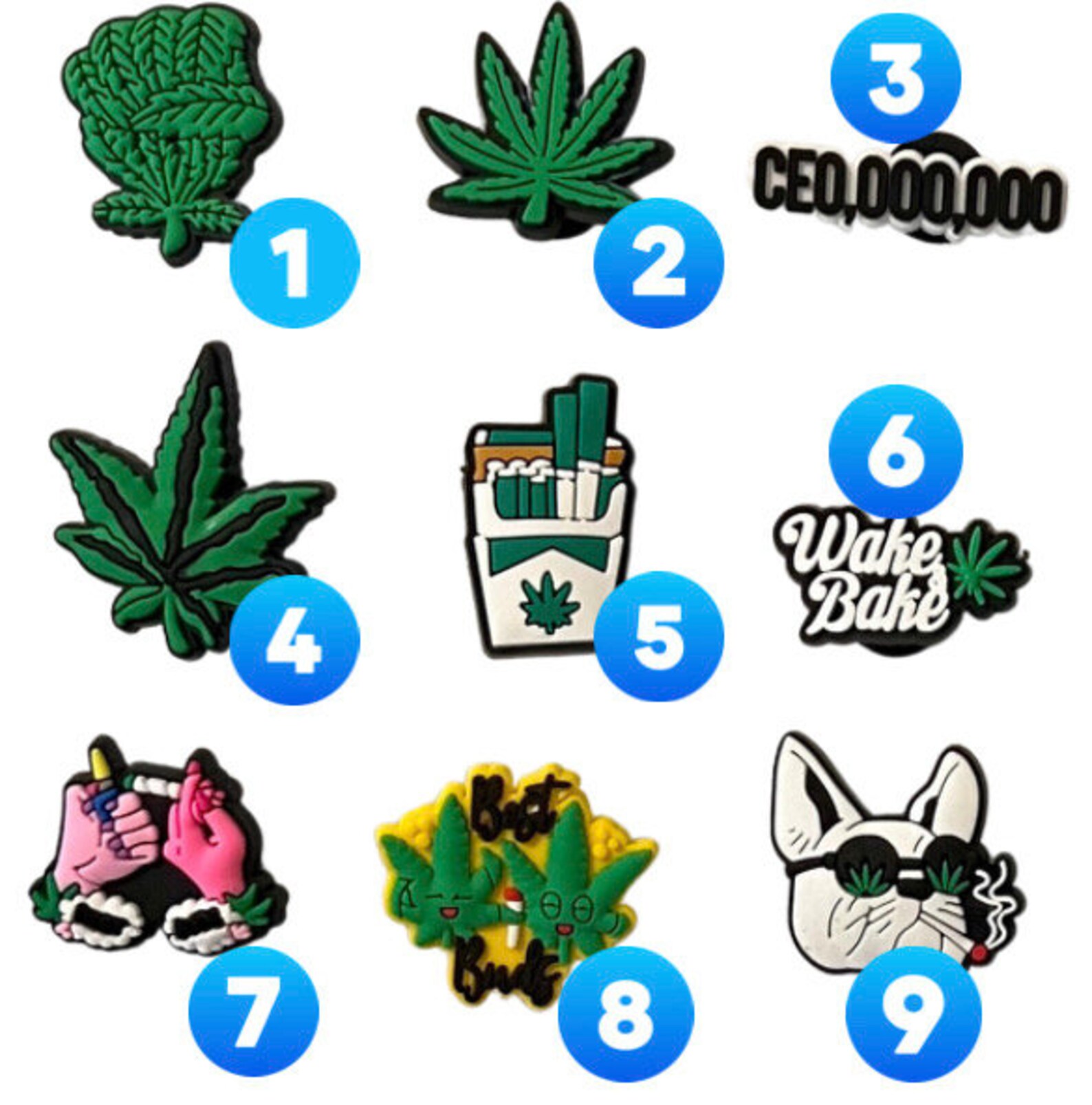 Weed & Cannabis Croc Charms Stoner Croc Charms Lit Croc Etsy