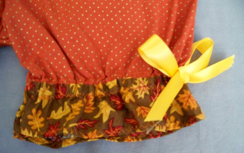 Baby Fall Leaves Pillowcase Dress with Bloomers 3-6M image 4