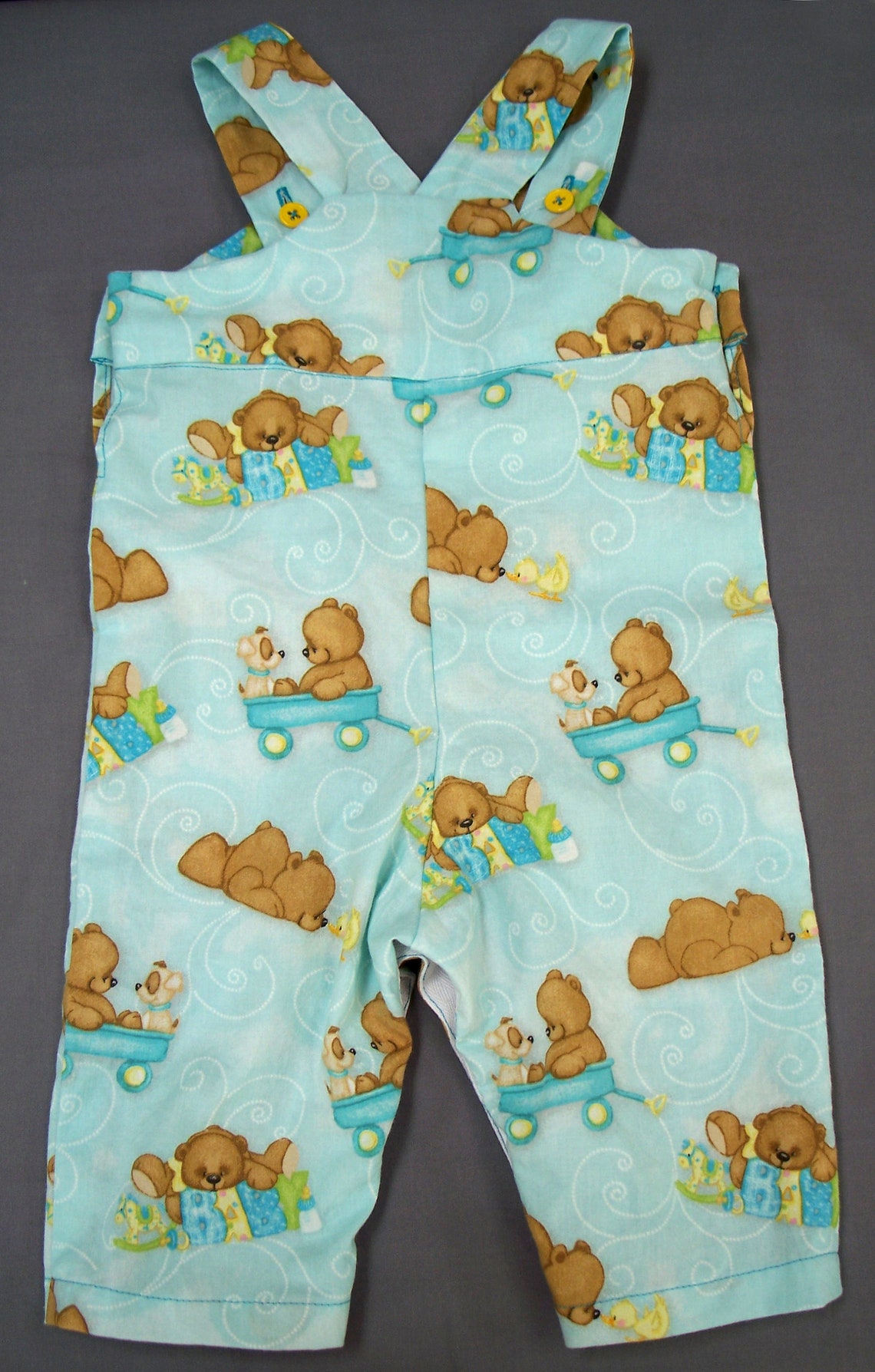 Beary Cute Overalls Bib Overalls in Bear Print Size 36 Etsy