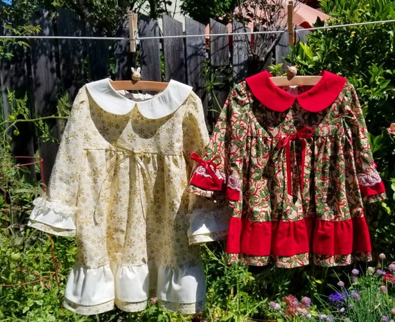 Girl's Gold Snowflake Ruffled Holiday Dress, Size 4T, Custom Orders  Accepted for Other Sizes or in Holly Print - Etsy