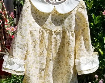 Robe Des Fêtes en flacons de neige en argente pour Petites Filles, 4 ans