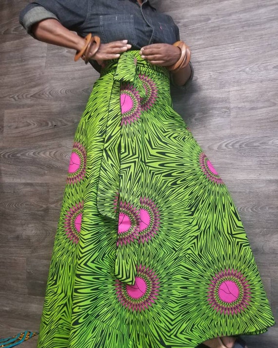 SHOP AFRICAN Wax Print Maxi SKIRTS High Waist Wrap Skirts Standard fits up to size 14 SHOP AFRICAN Wax Print Maxi SKIRTS High Waist Wrap Skirts Standard fits up to size 14